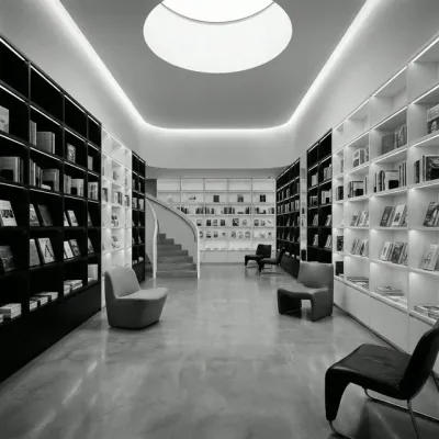 House of Books aesthetic interior